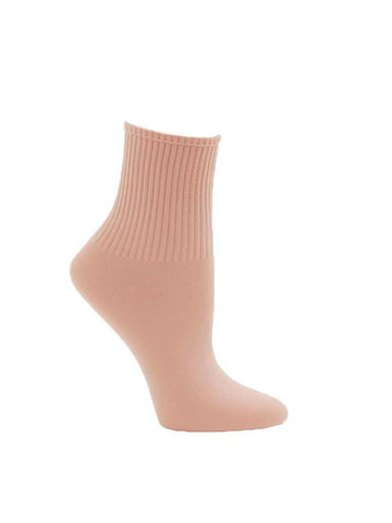 Ribbed Ballet Socks [Salmon Pink]